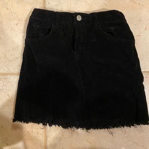 corduroy skirt black